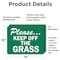 Signmission Please.Keep Off The Grass Trespassing Property OSHA Sign, Vinyl Decal, 14in W x 10in L, 2PK OS-2PACK-CL-D-1014-L-20002 - alternate 2